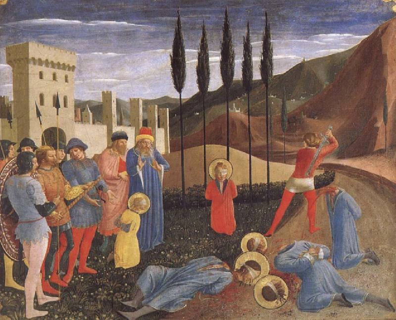 Fra Angelico St Cosmas och S: t Damianus halshugges Norge oil painting art
